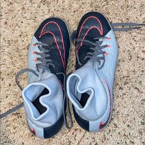 Nike skin indoor soccer shoes blue